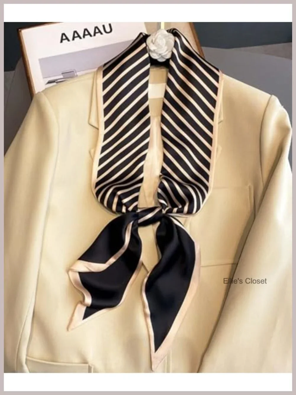 Silky Satin Fashion Scarf for Women - Double-Sided Print, Lightweight Hair/Bag